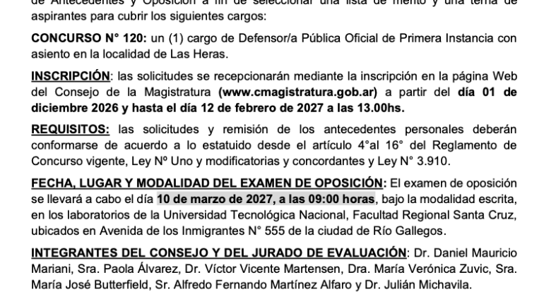 Concurso N° 120